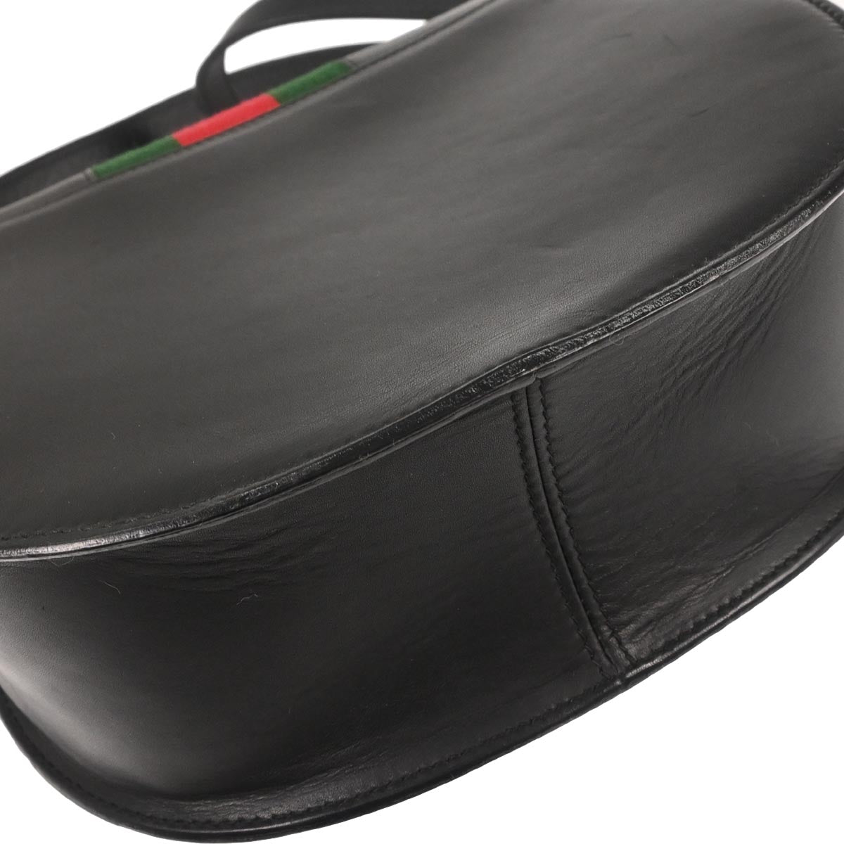 Gucci Black Leather Sherry Shoulder Bag