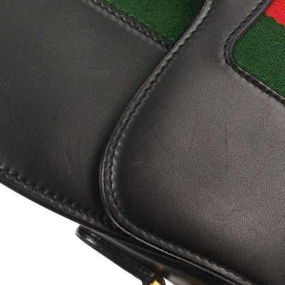 Gucci Black Leather Sherry Shoulder Bag