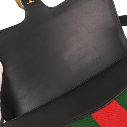 Gucci Black Leather Sherry Shoulder Bag