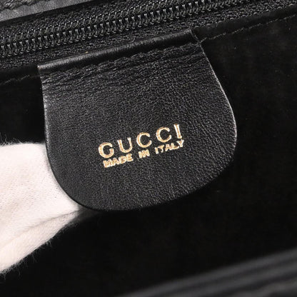 Gucci Black Leather Sherry Shoulder Bag