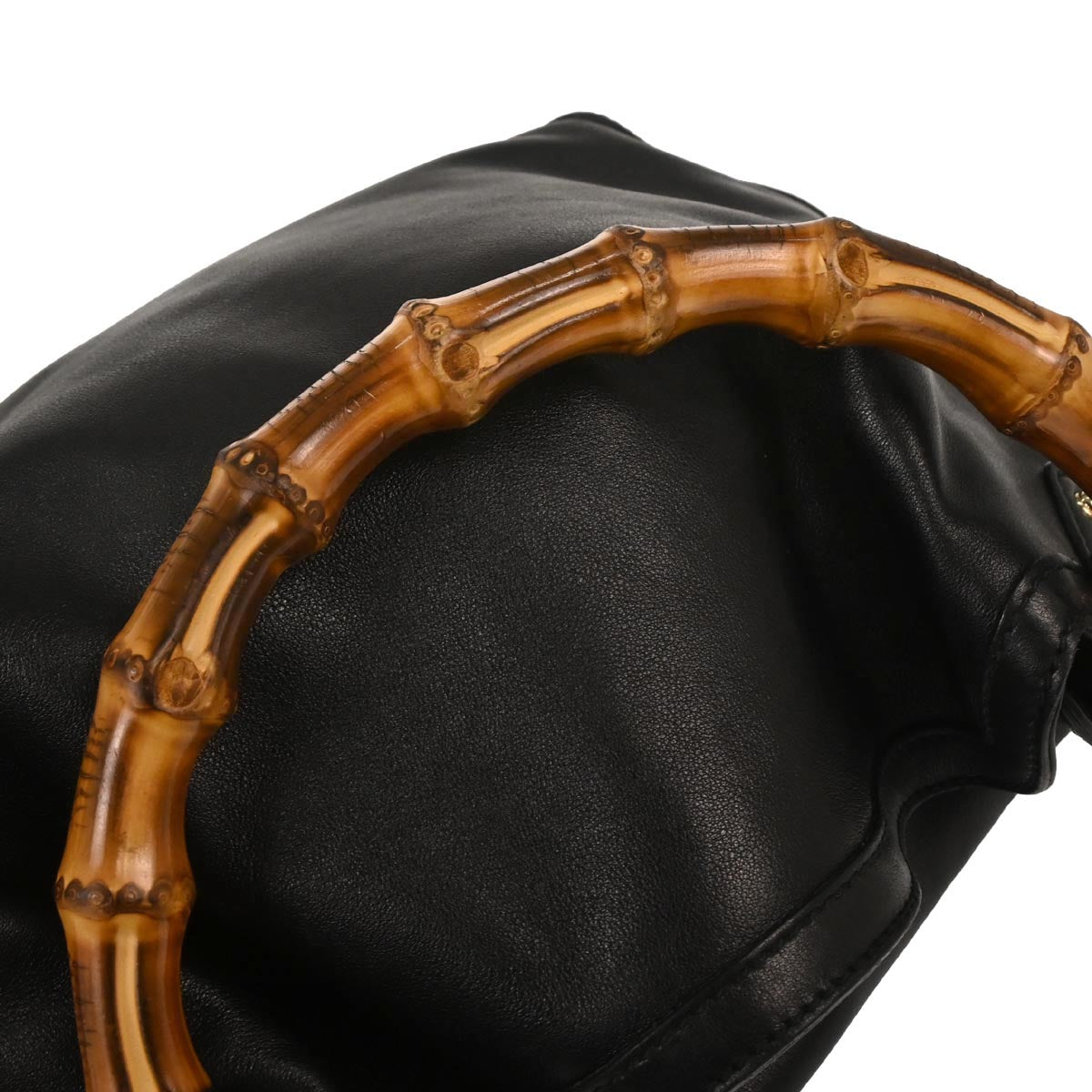 Gucci Black Bamboo 2way Shoulder Handbag