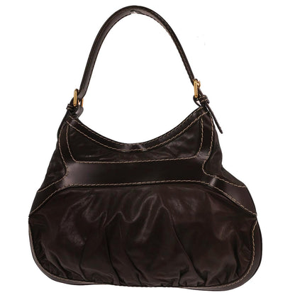 Gucci Brown Leather Queen Hobo Handbag