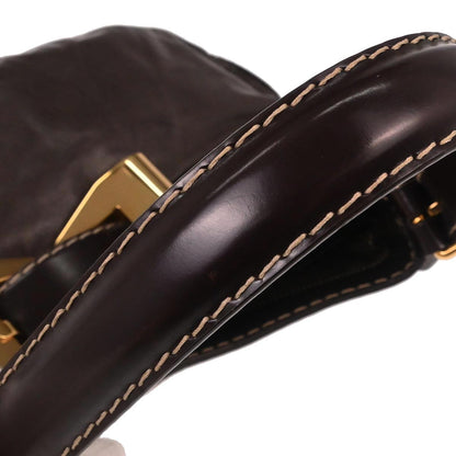 Gucci Brown Leather Queen Hobo Handbag