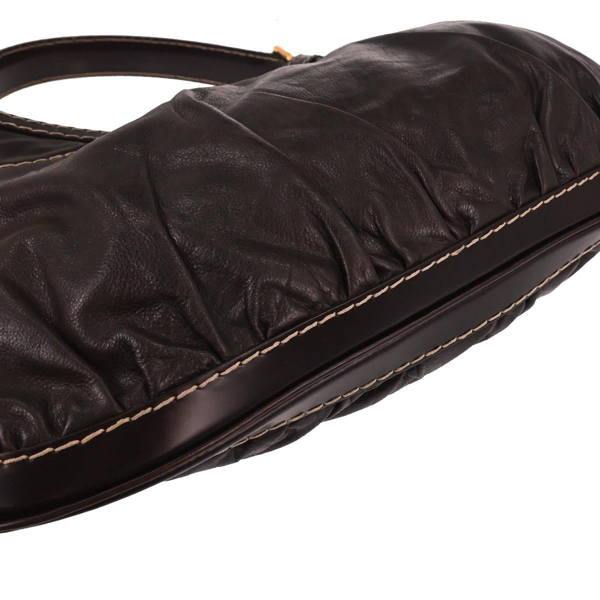 Gucci Brown Leather Queen Hobo Handbag