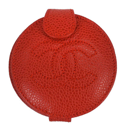 Chanel Red Caviar Skin Compact Mirror Small Good