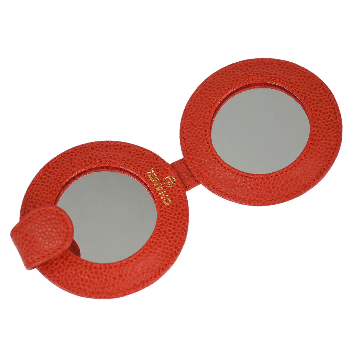 Chanel Red Caviar Skin Compact Mirror Small Good