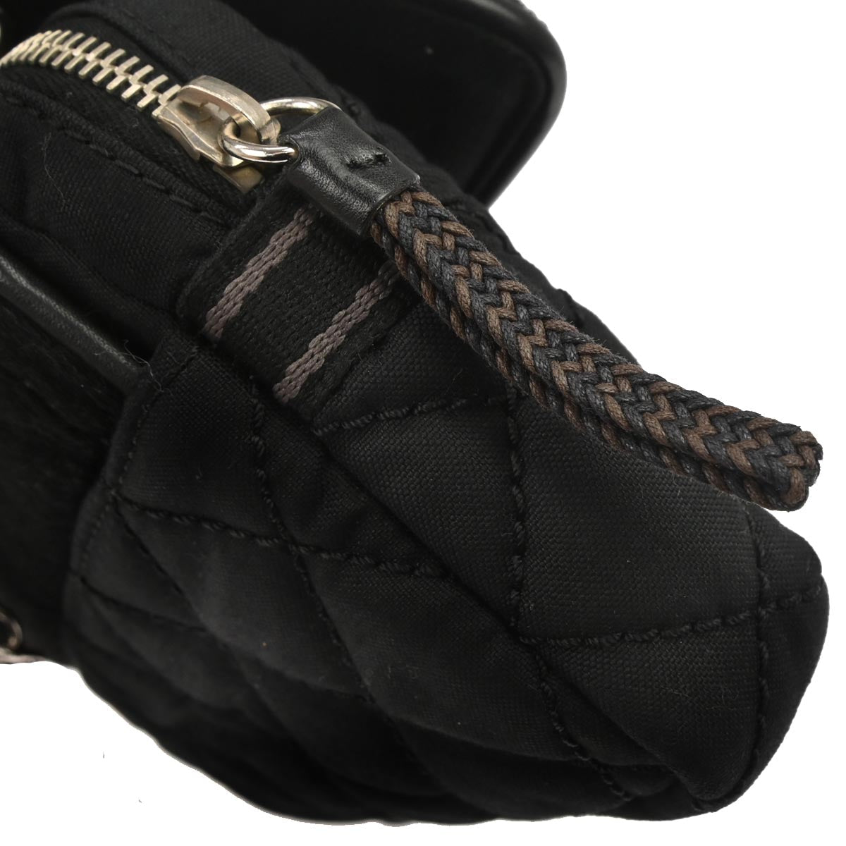 Chanel Black Pony Hair Canvas Sport Line Flap Chain Shoulder Bag