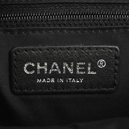 Chanel Black Pony Hair Canvas Sport Line Flap Chain Shoulder Bag