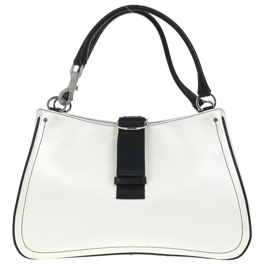 Christian Dior White Leather Hardcore Handbag