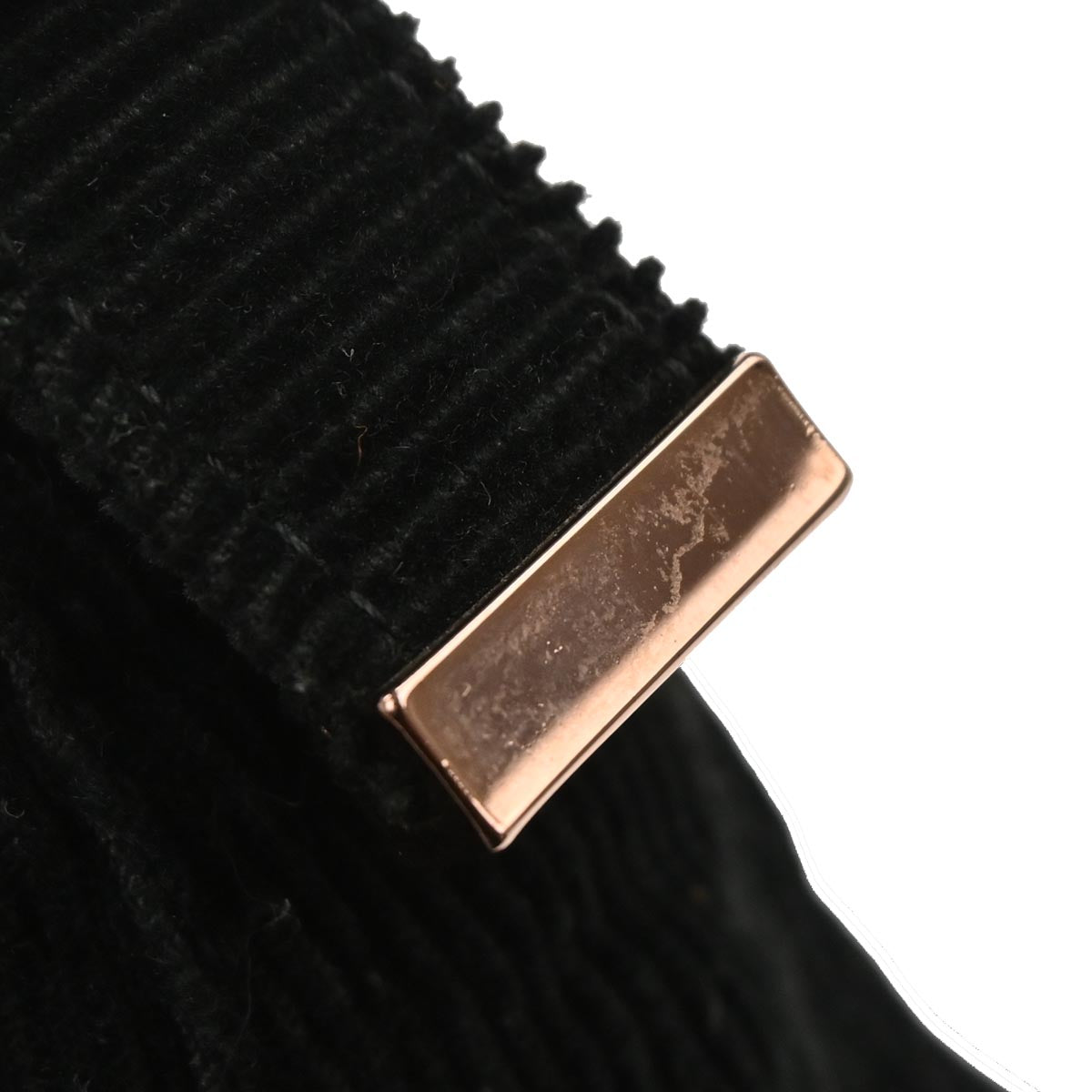 Fendi Black Cotton Corduroy Mamma Baguette Handbag