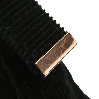 Fendi Black Cotton Corduroy Mamma Baguette Handbag