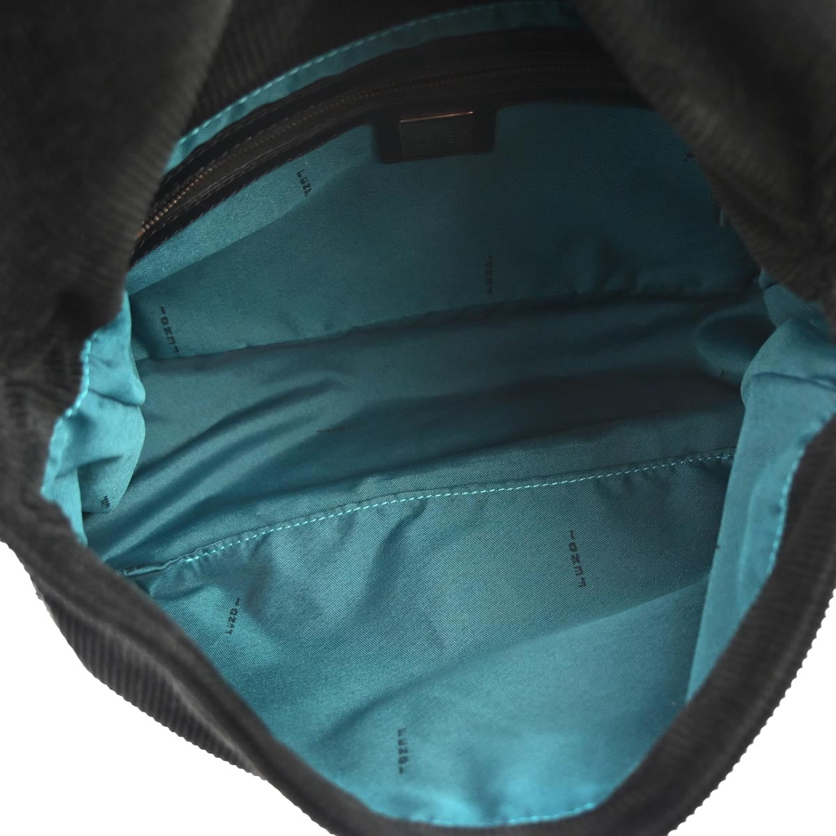 Fendi Black Cotton Corduroy Mamma Baguette Handbag