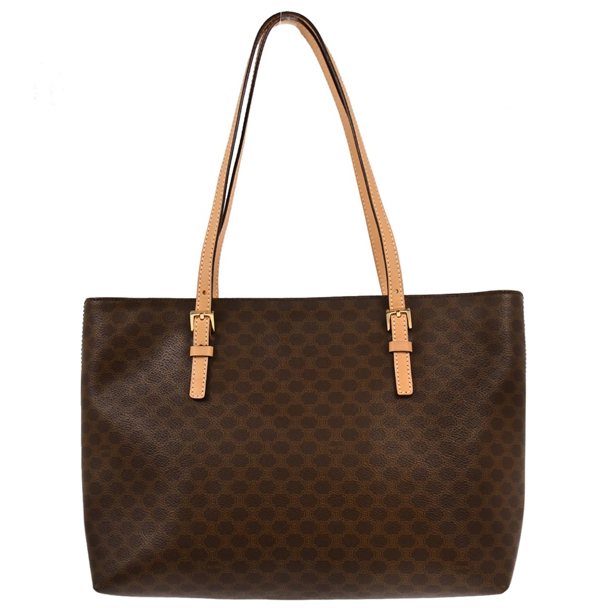 Celine Brown PVC Macadam Tote Bag