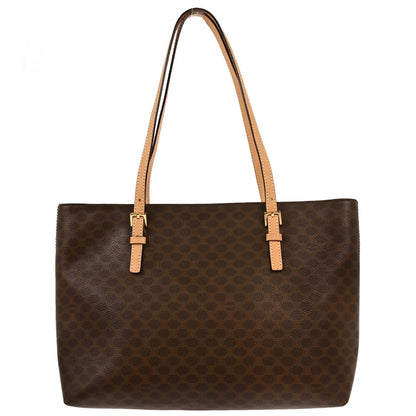Celine Brown PVC Macadam Tote Bag
