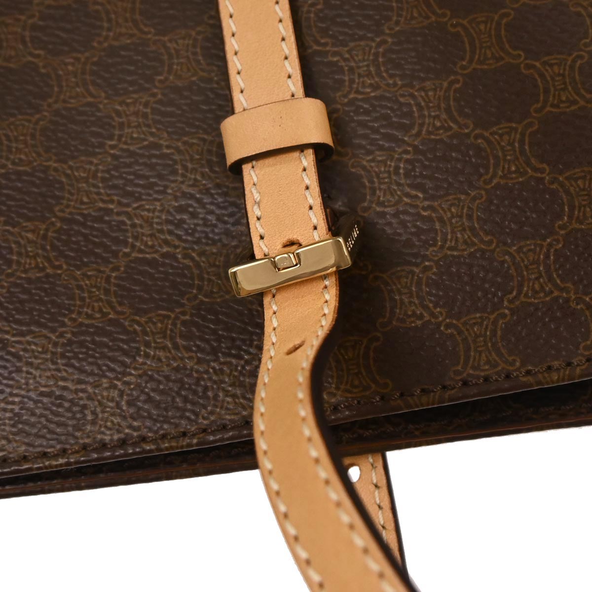 Celine Brown PVC Macadam Tote Bag