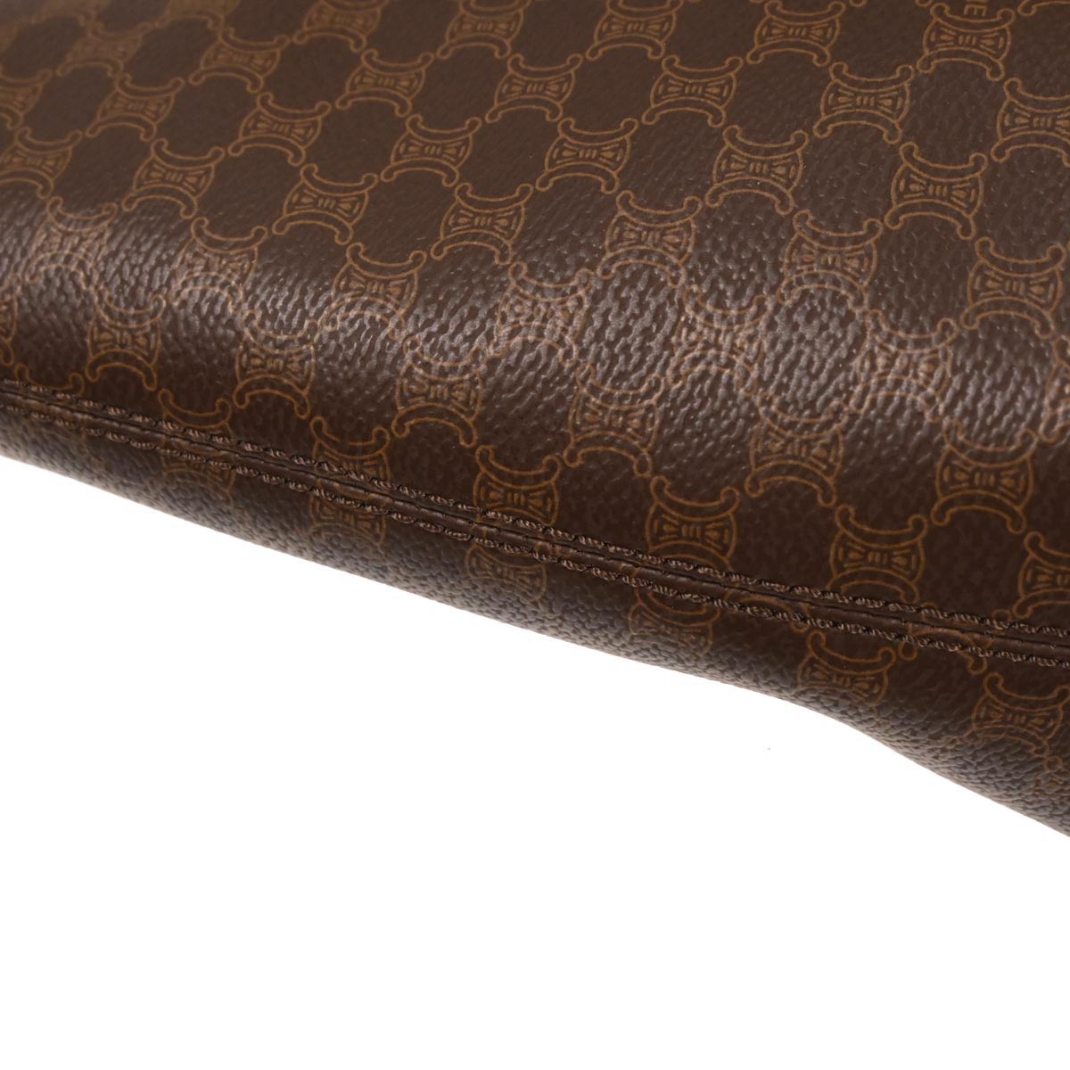 Celine Brown PVC Macadam Tote Bag