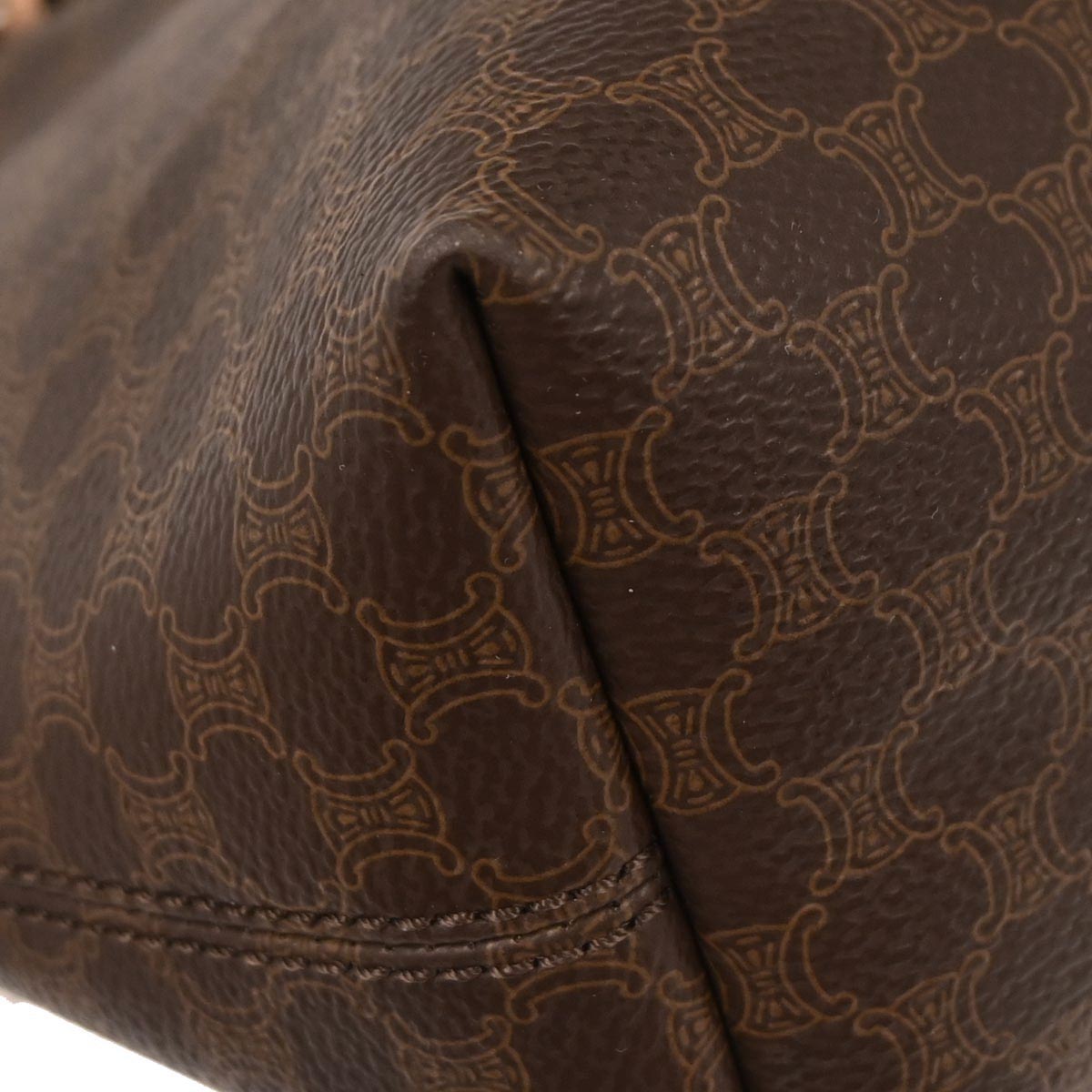 Celine Brown PVC Macadam Tote Bag