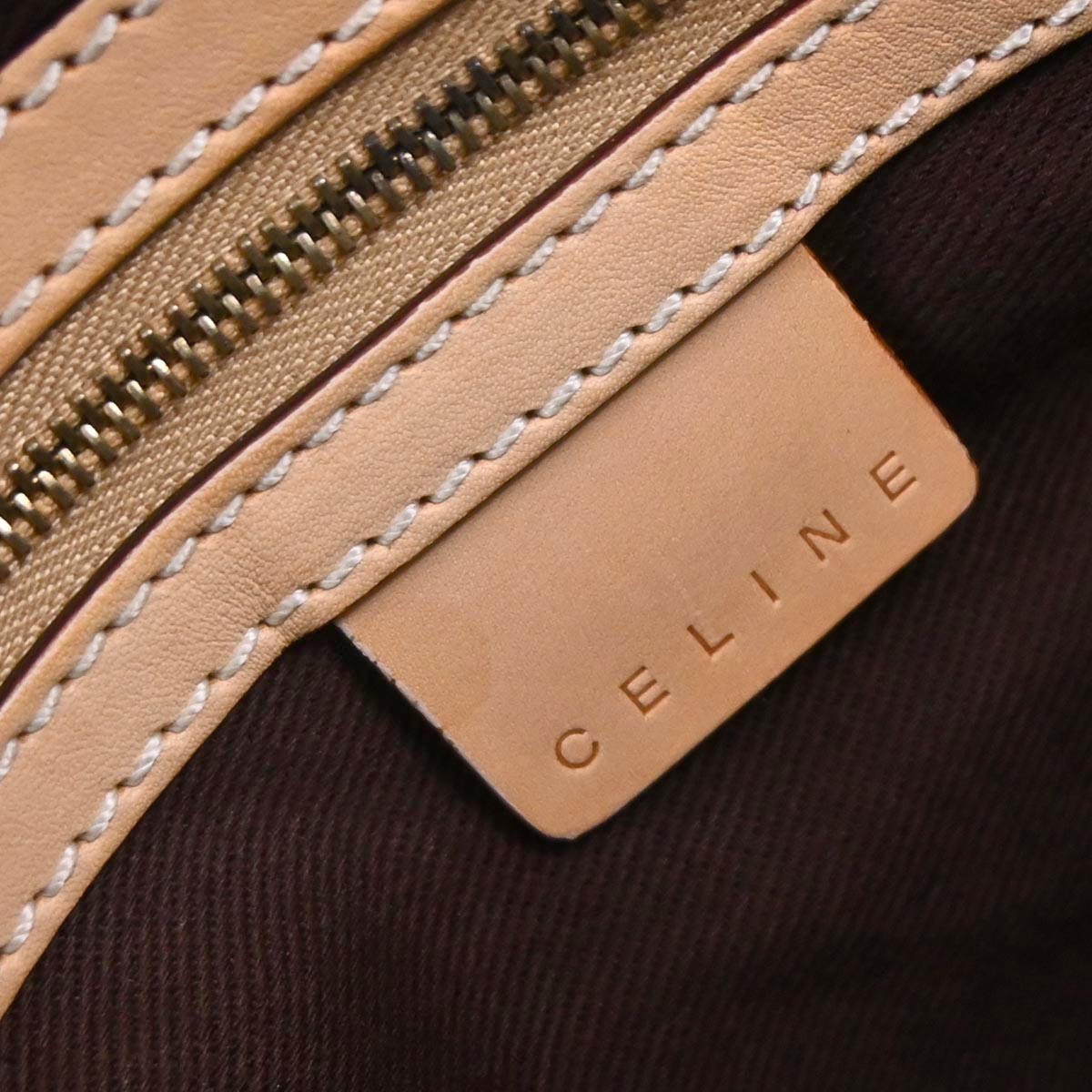 Celine Brown PVC Macadam Tote Bag