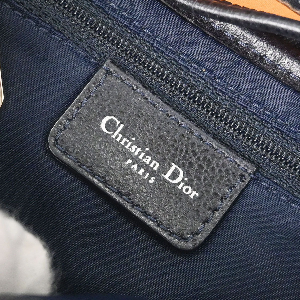 Christian Dior Navy Canvas Flight Trotter Saddle Handbag