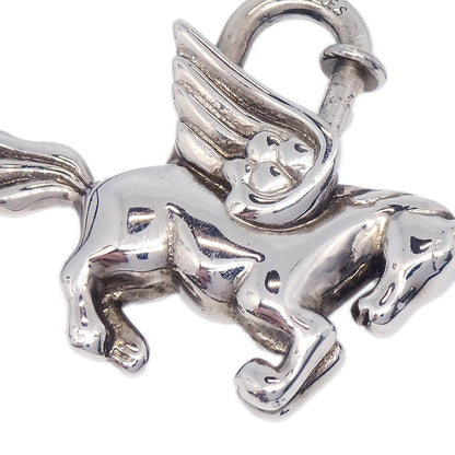 Hermes Le Cheval Pegasus Necklace Silver