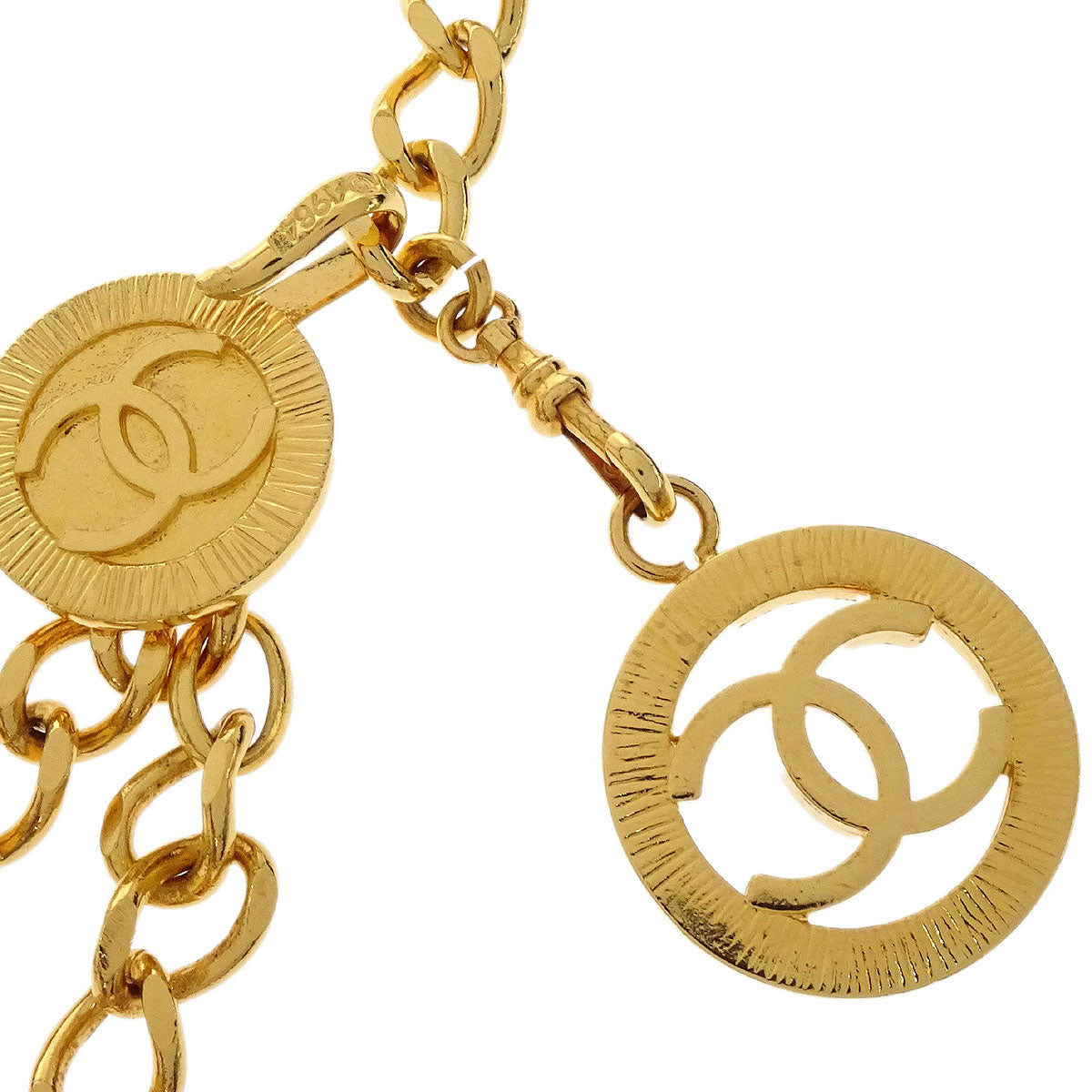 Chanel Gold Medallion Chain Belt 1984 Small Good
