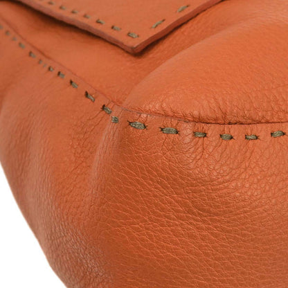 Fendi Orange Selleria Mamma Baguette Handbag