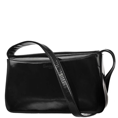 Christian Dior Black Patent Leather Shoulder Bag