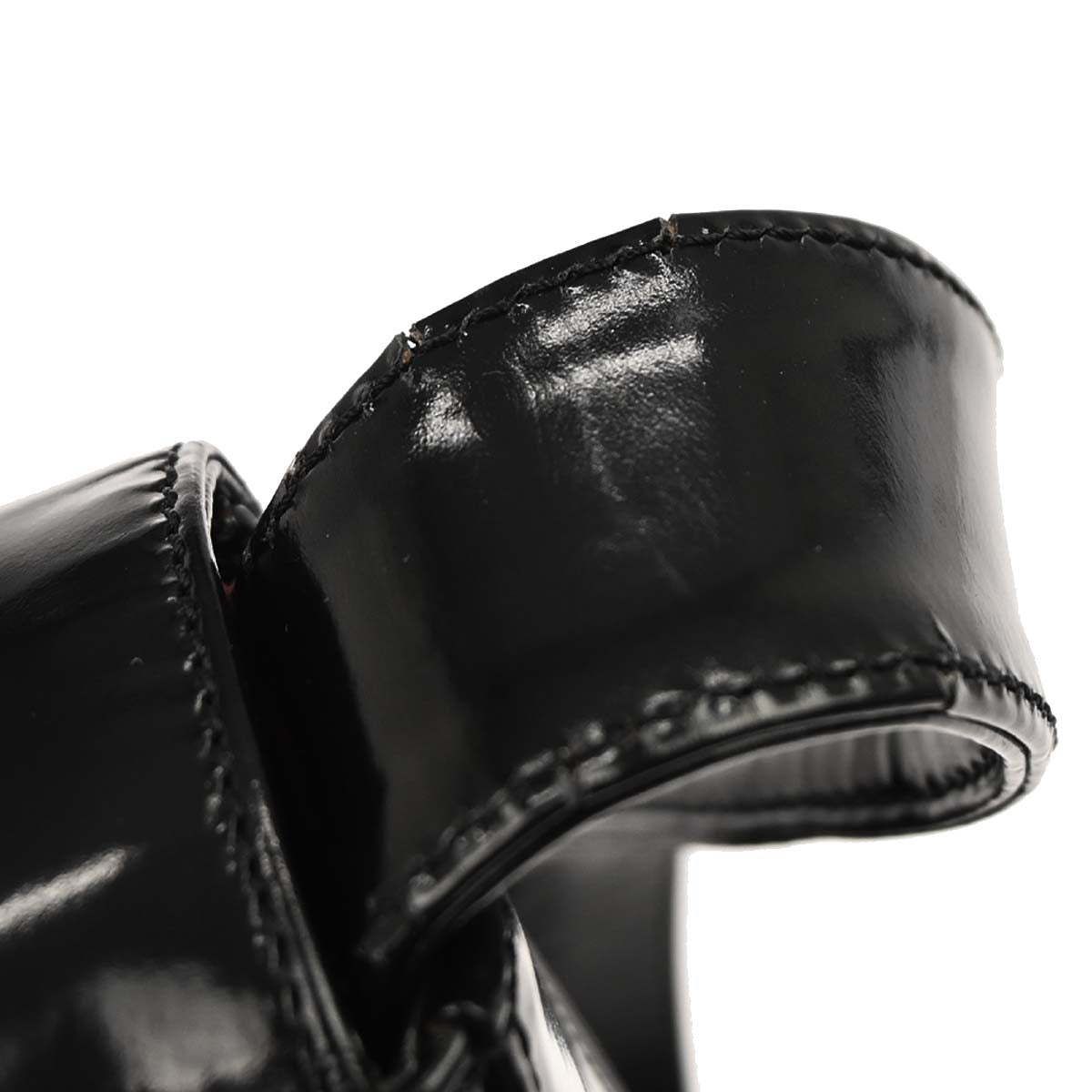 Christian Dior Black Patent Leather Shoulder Bag