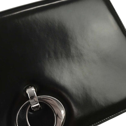 Christian Dior Black Patent Leather Shoulder Bag