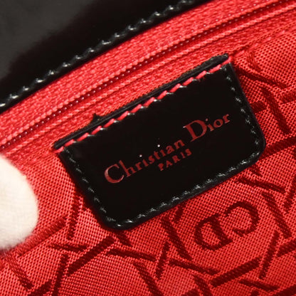 Christian Dior Black Patent Leather Shoulder Bag
