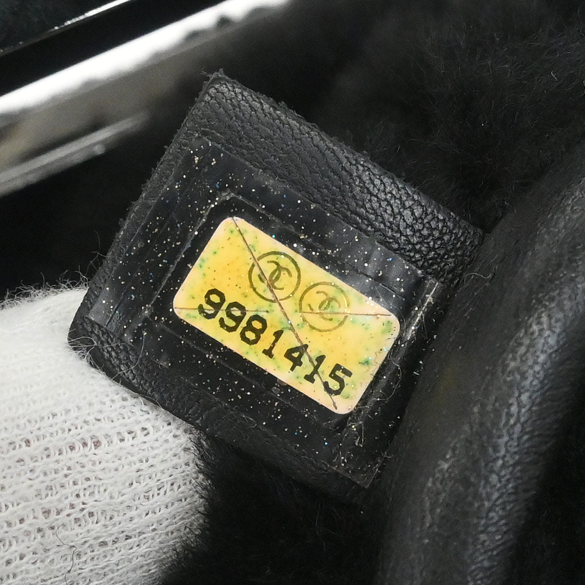 Chanel 2005-2006 Black Mouton Mademoiselle Lock Chain Handbag