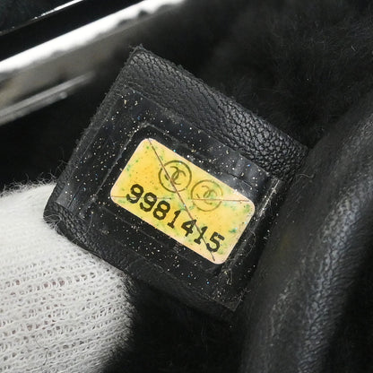 Chanel 2005-2006 Black Mouton Mademoiselle Lock Chain Handbag