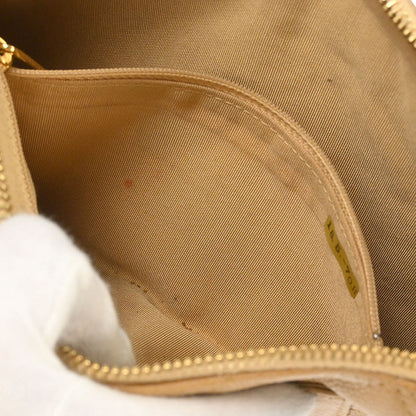 Chanel 2003-2004 Beige Caviar Skin Chain Shoulder Bag