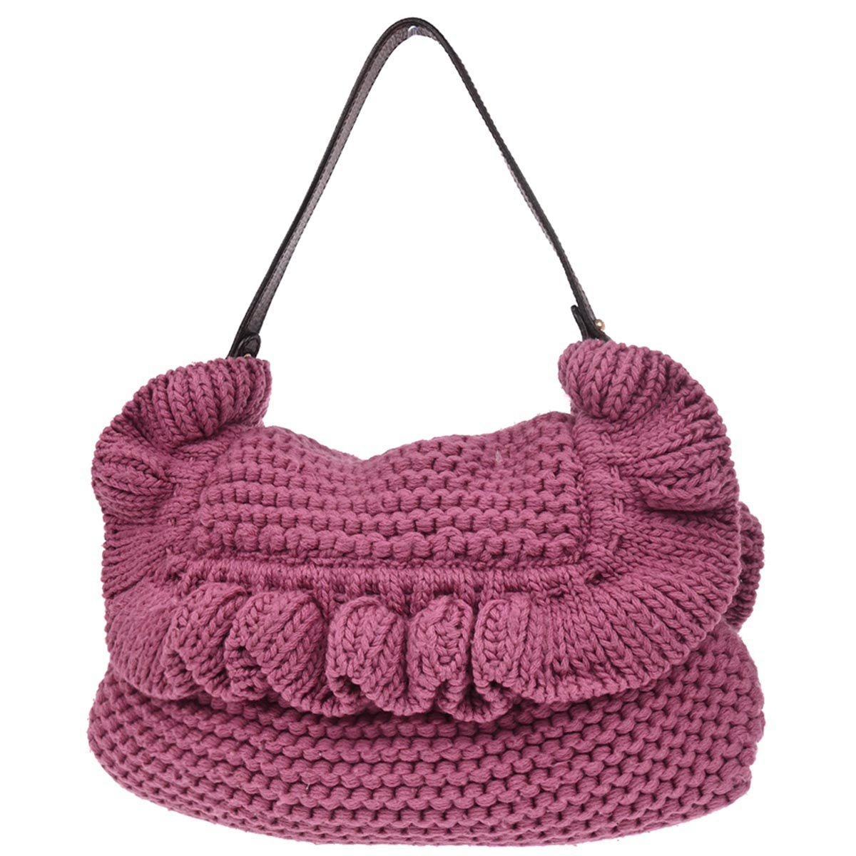 Fendi Pink Wool Handbag