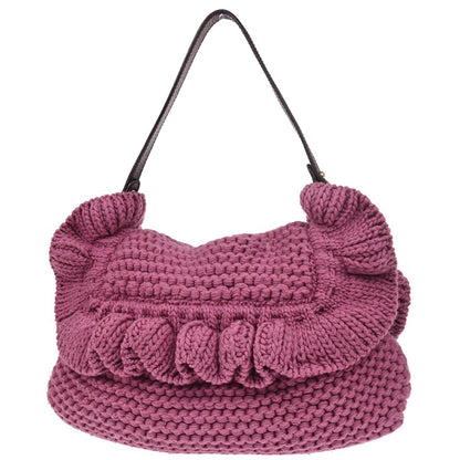Fendi Pink Wool Handbag