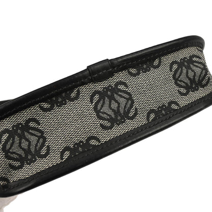 Loewe Gray Canvas Anagram Accessory Pouch Handbag