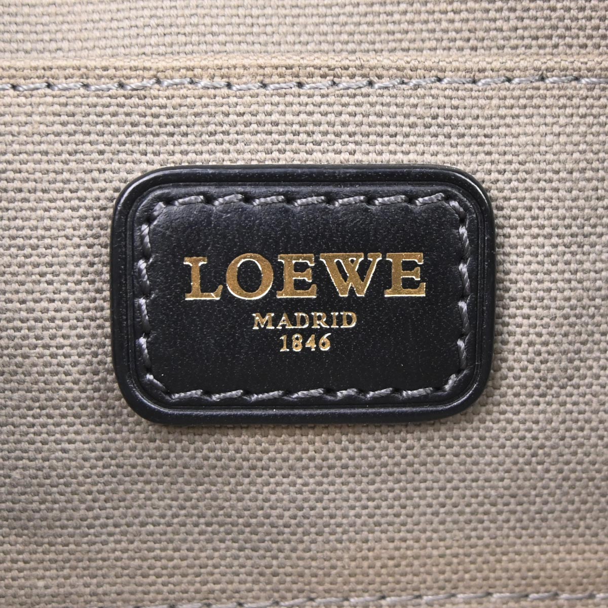 Loewe Gray Canvas Anagram Accessory Pouch Handbag