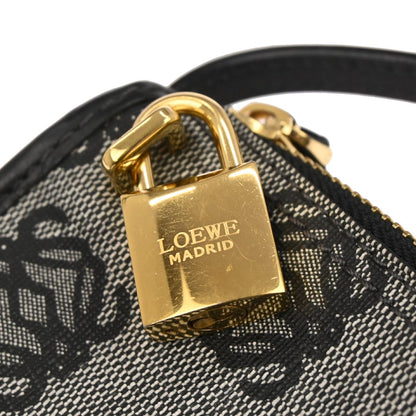 Loewe Gray Canvas Anagram Accessory Pouch Handbag