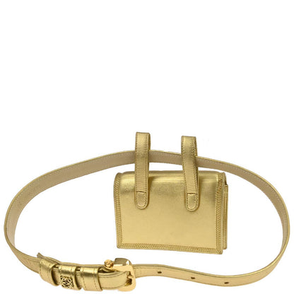 Loewe Gold Leather Waist Bum Bag #70