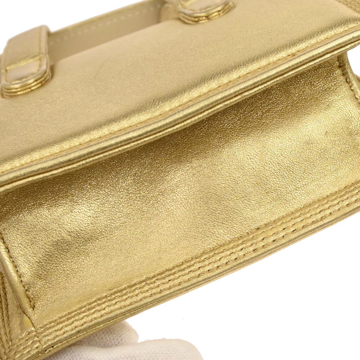 Loewe Gold Leather Waist Bum Bag #70