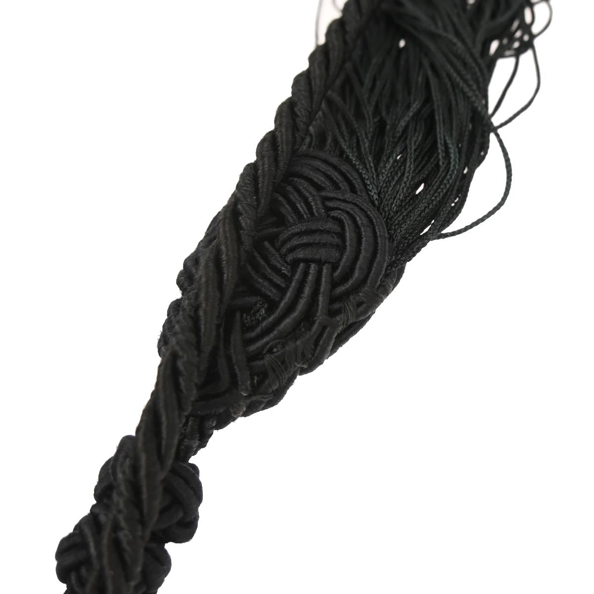 Bottega Veneta Black Satin Intrecciato Shoulder Bag