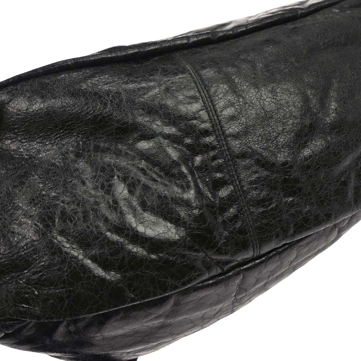 Balenciaga Black Lambskin Besace Messenger Bag