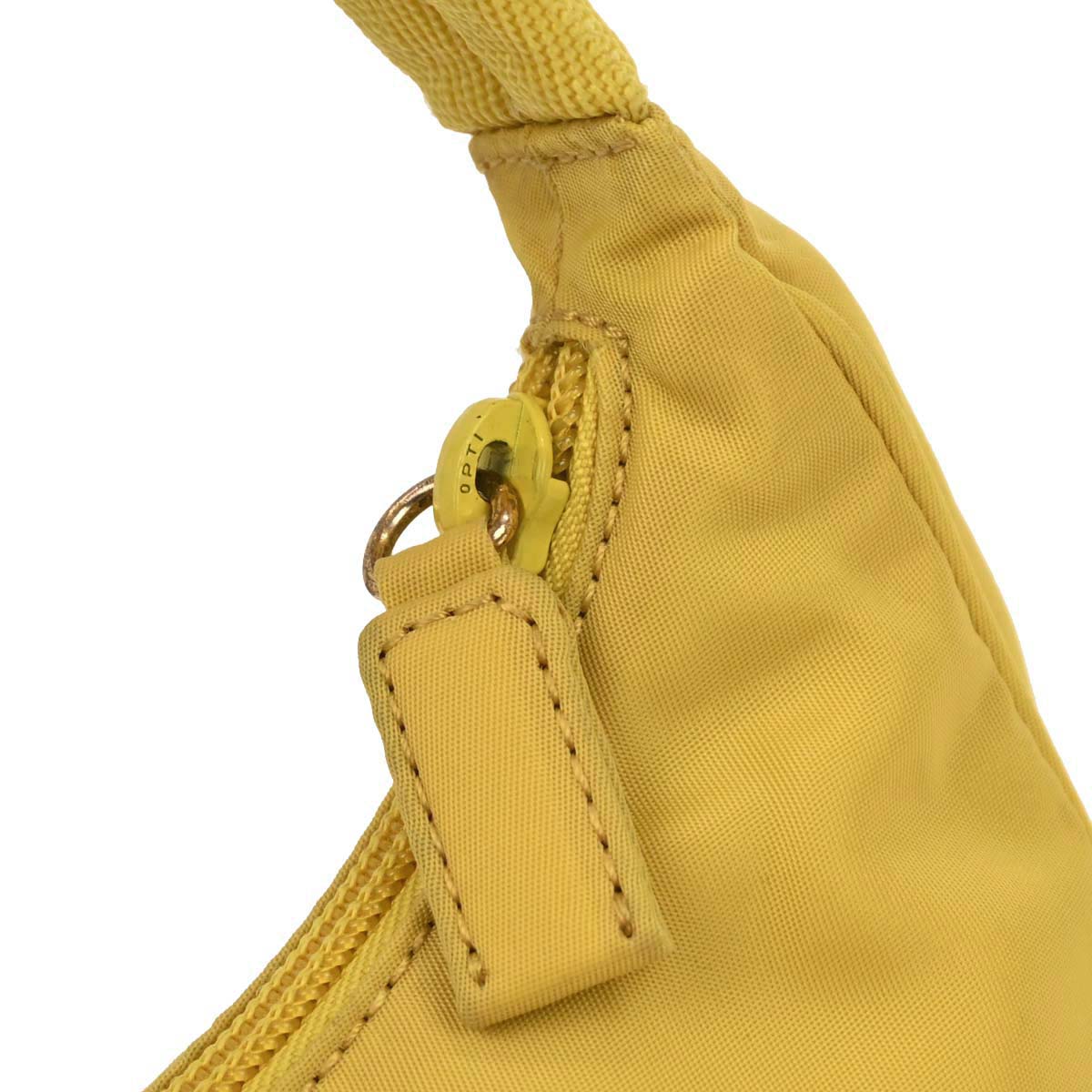 Prada Yellow Nylon Handbag