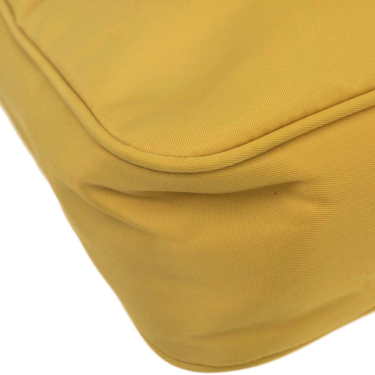 Prada Yellow Nylon Handbag
