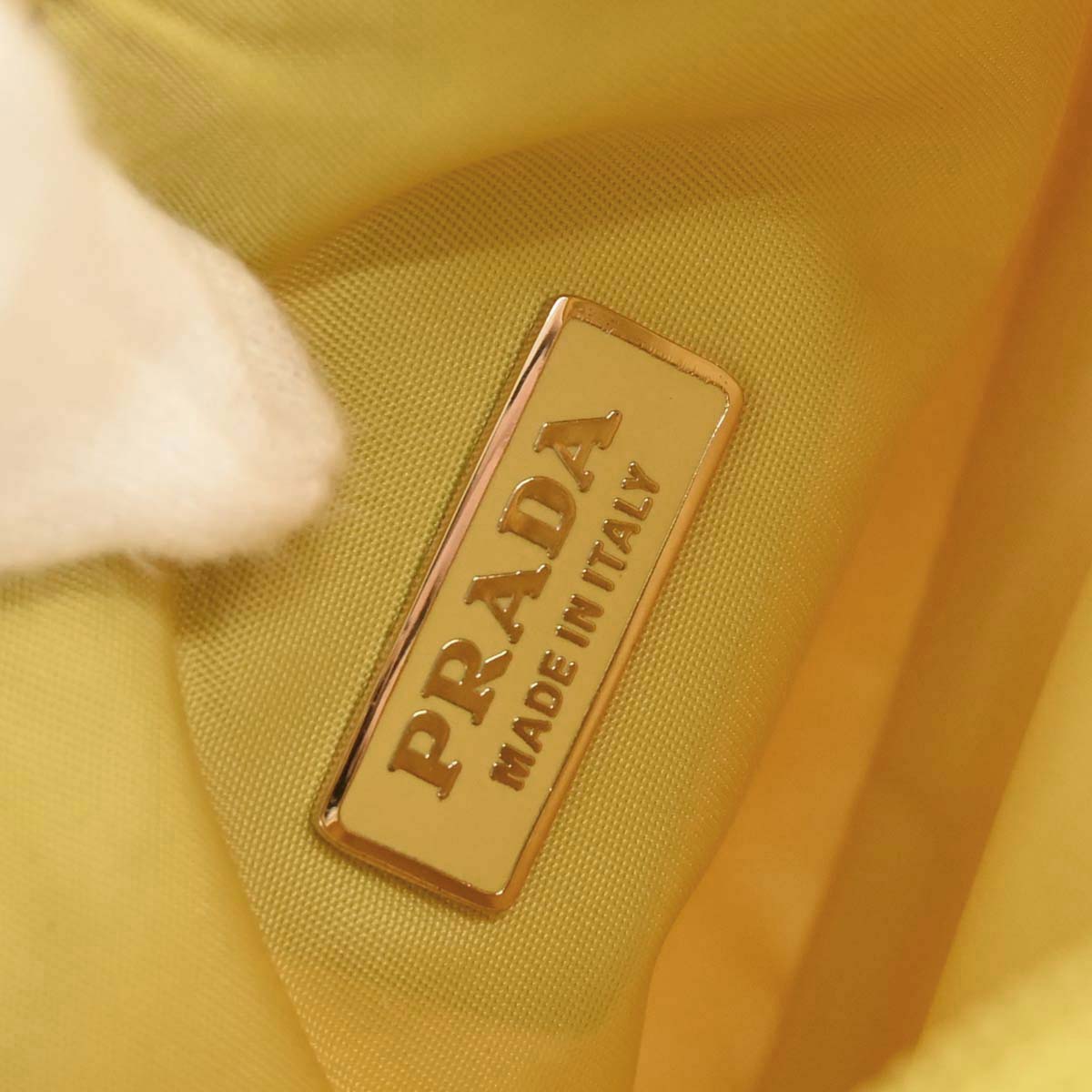 Prada Yellow Nylon Handbag