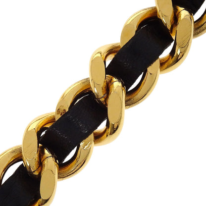 Chanel Chain Belt Medallion Gold Black 95A Small Good