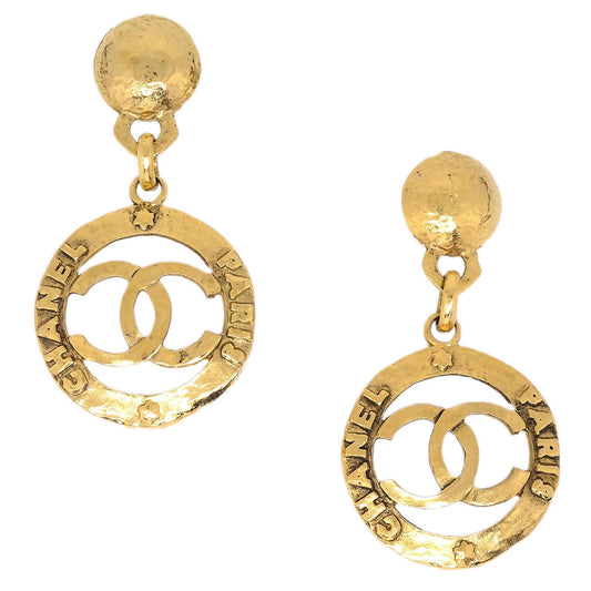 Chanel Hoop CC Dangle Clip-On Earrings Gold 28/2865
