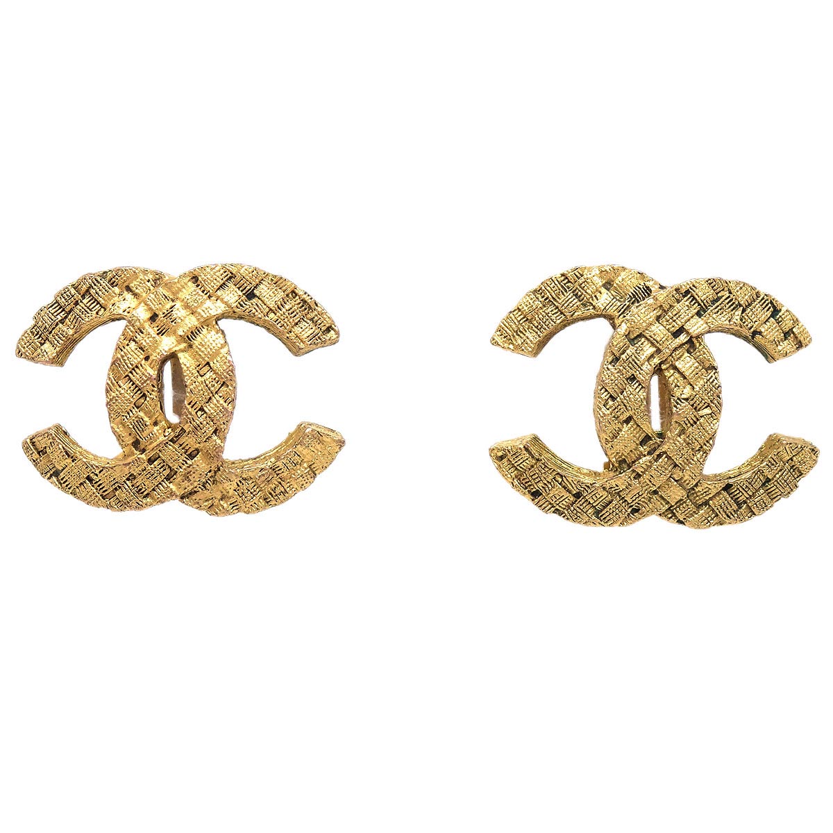 Chanel Gold CC Clip-On Earrings 2913
