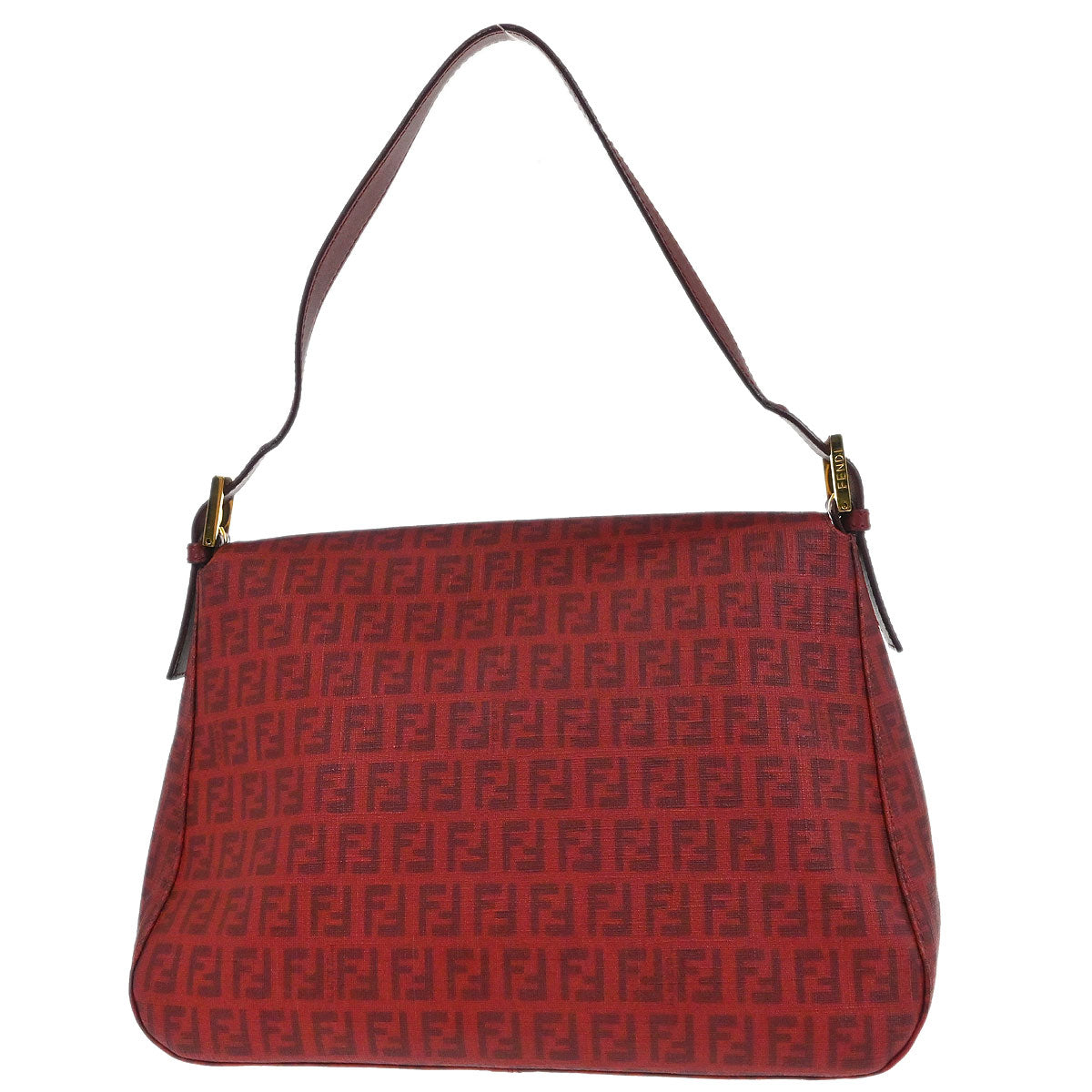 Fendi Red PVC Zucchino Mamma Baguette Handbag