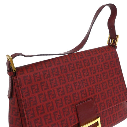 Fendi Red PVC Zucchino Mamma Baguette Handbag